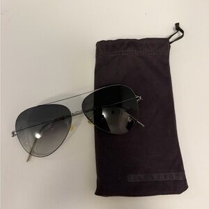 Lindberg Aviator Sunglasses in Black Gradient